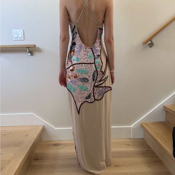 Nasty Gal White Cream One Shoulder Maxi Sundress - Picture 2 of 4